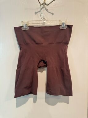 SKIMS High-Waist Shaping Bike Shorts in Chocolate